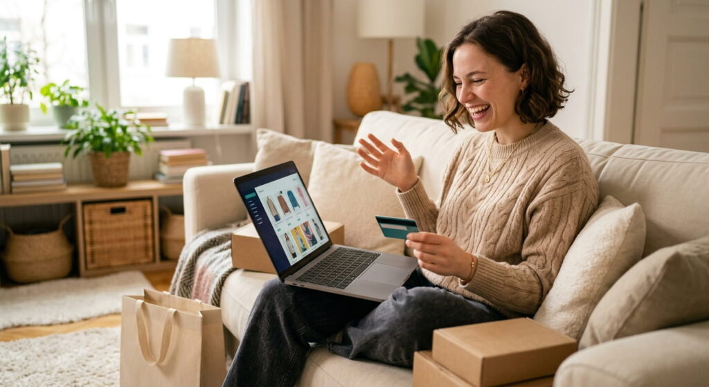 Frau Onlineshopping E-Commerce neue-produkte.net Sidebar